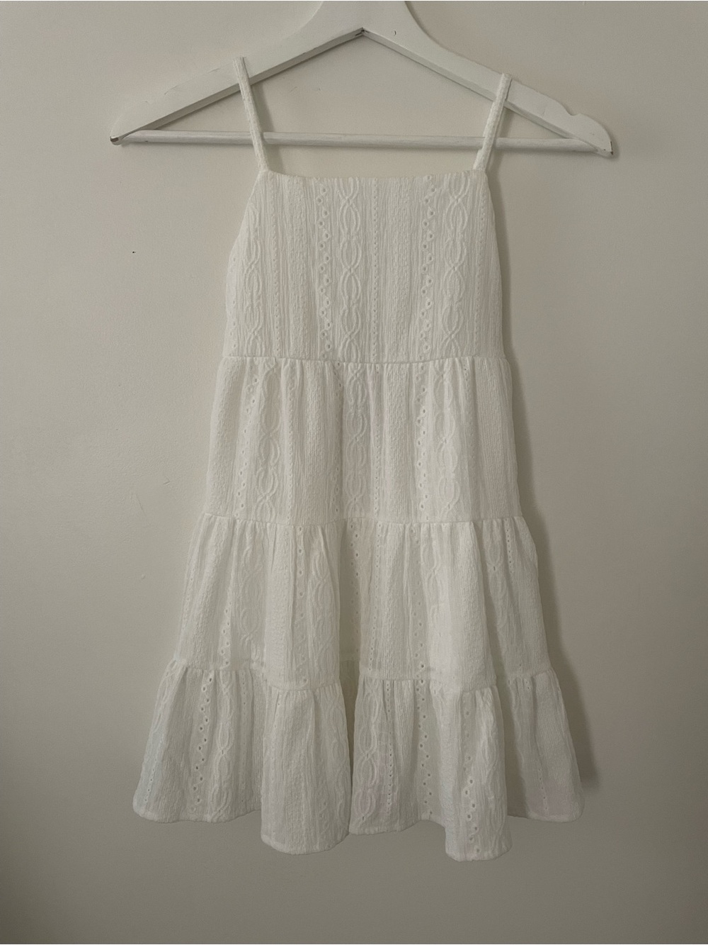 The Children's Place White Eyelet Tiered Sundress